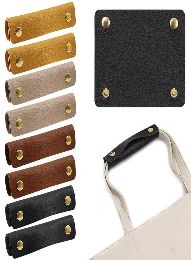 VIOKKO 8 Pieces Handbag Handle Leather Wrap Cover, Luggage Bag Grip Protector Saddle, Soft Purse Strap Pad Identifier for Shopping Bag Travel Bag Suitcase Tote Bag - Image 3